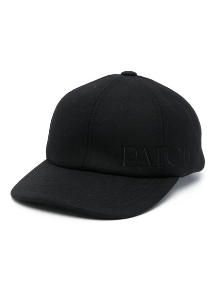  Patou Embroidered-logo Felt Cap - Black 