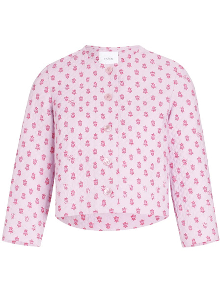  Patou Floral-print Quilted Jacket - Pink 