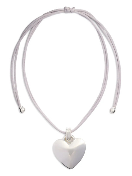  Patou Heart Drawstring Necklace - Silver 