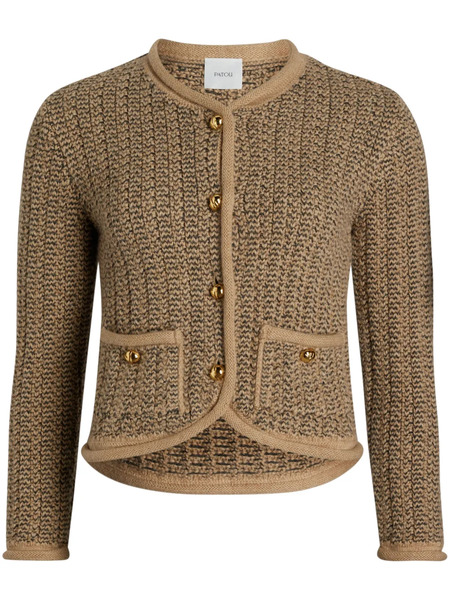 Patou Knitted Fitted Jacket - Brown 