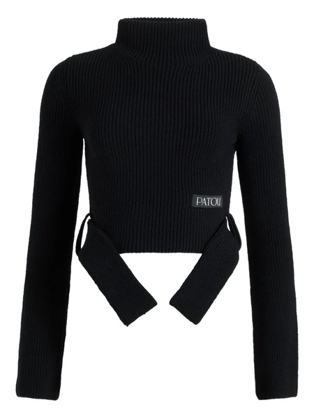 Patou Knitted Mock-neck Top - Black 