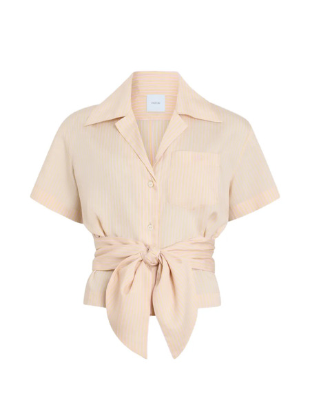  Patou Knotted Striped-pattern Shirt - Neutrals 
