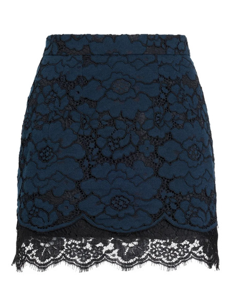  Patou Lace Mini Skirt - Blue 