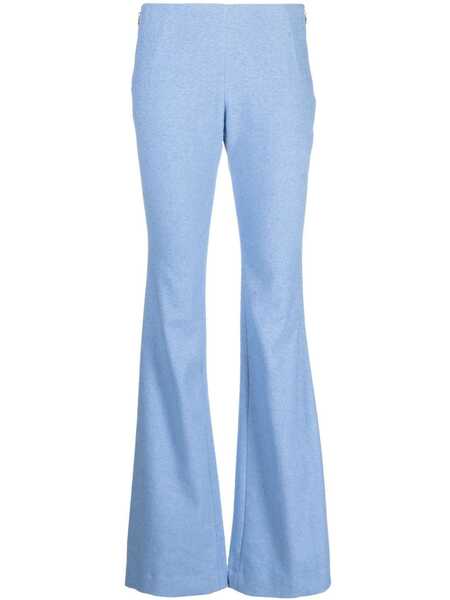 Patou Linen-blend Flared Trousers - Blue 