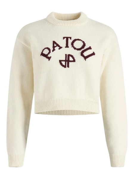  Patou Logo-intarsia Jumper - White 