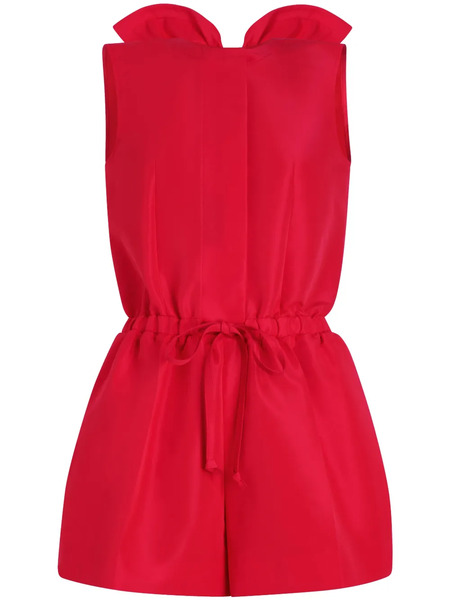  Patou Open-back Faille Playsuit - Red 
