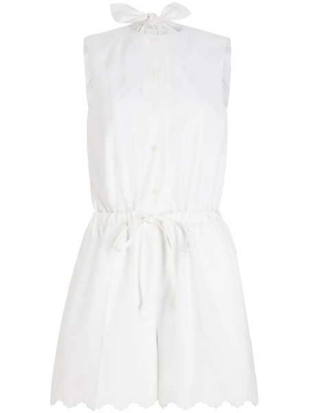  Patou Open-back Poplin Playsuit - White 