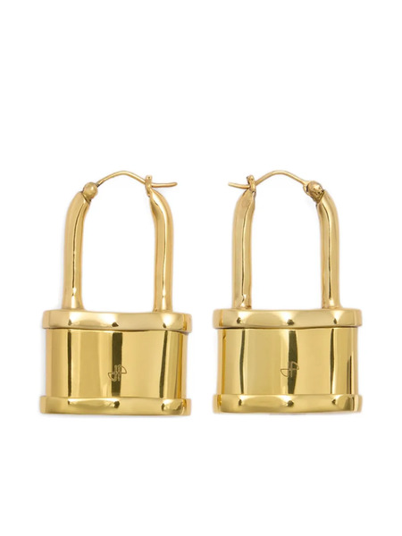  Patou Padlock Hoop Earrings - Gold 