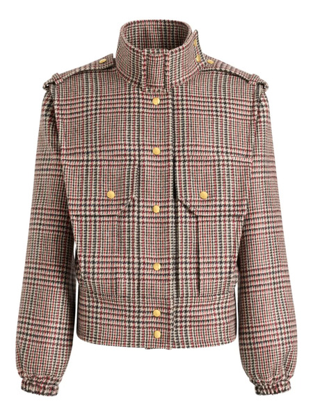 Patou Plaid Bomber Jacket - Red 