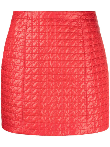 Patou Quilted Shell Miniskirt - Red 