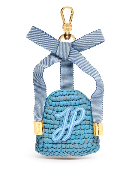  Patou Raffia Keychain - Blue 