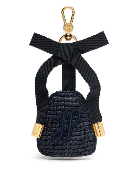  Patou Raffia Keychain - Blue 