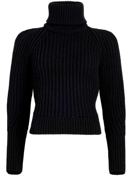  Patou Ribbed Roll-neck Sweater - Black 