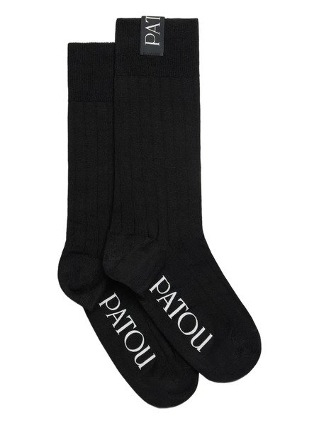  Patou Ribbed Socks - Black 
