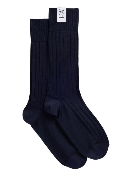  Patou Ribbed Socks - Blue 