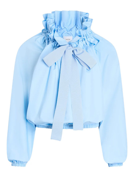  Patou Ruffled Ribbon Top - Blue 