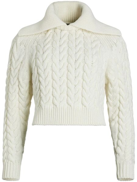  Patou Sailor Cable-knit Sweater - White 