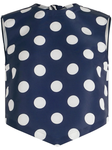  Patou Scarf Faille Top - Blue 