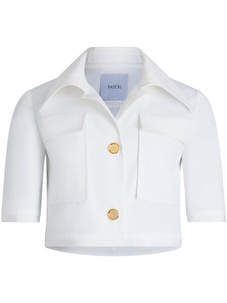  Patou Short-sleeved Cropped Jacket - White 