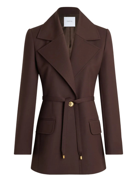  Patou Single-breasted Belted Jacket - Brown 
