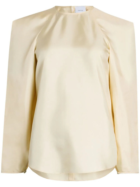  Patou Square Organic-silk Blouse - Neutrals 