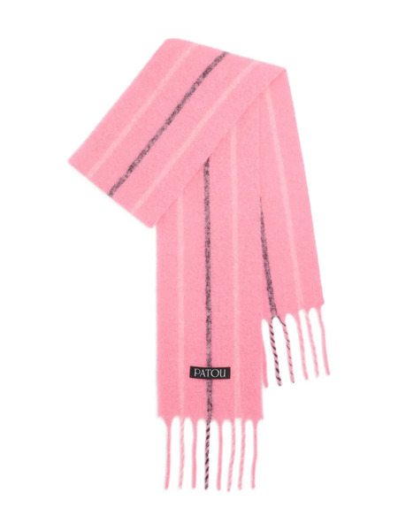  Patou Striped Fringe Scarf - Pink 