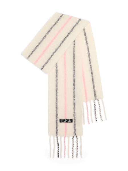  Patou Striped Fringed Scarf - Neutrals 