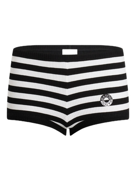  Patou Striped-pattern Shorts - Black 
