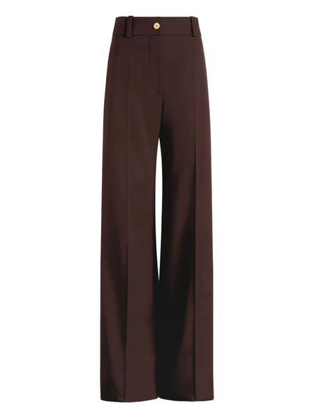  Patou Tailored Gold-button Trousers - Brown 