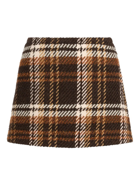  Patou Wool Mini Skirt - Brown 