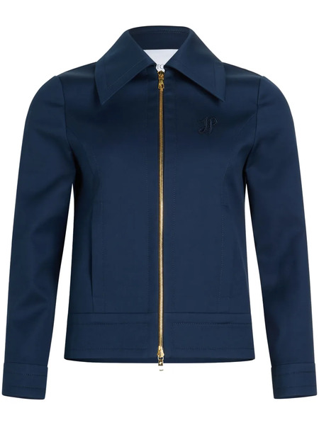  Patou Zip-up Cropped Twill Jacket - Blue 