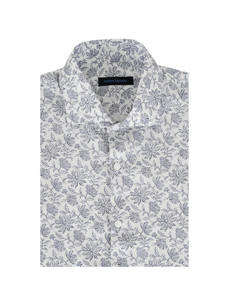  Patrick Assaraf Botanical-print Shirt - White 
