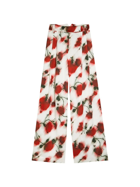  Patrick Assaraf Floral-pattern Trousers - White 