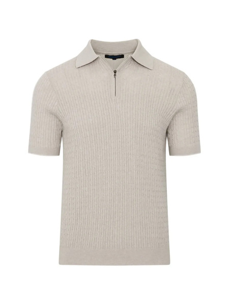  Patrick Assaraf Half-zip Polo Shirt - Grey 