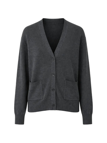  Patrick Assaraf Pocket Button Cardigan - Grey 