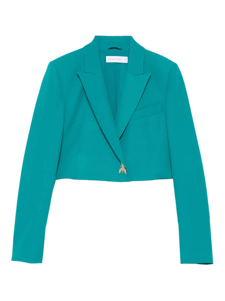  Patrizia Pepe Bee-embellished Cropped Jacket - Green 