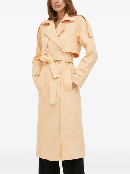  Patrizia Pepe Belted Double-breasted Coat - Neutrals 