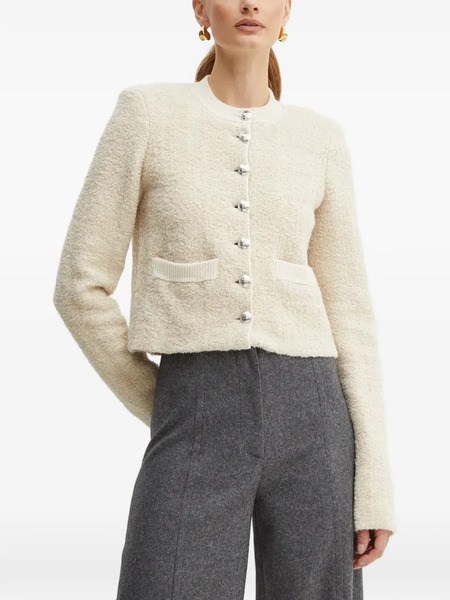  Patrizia Pepe Bouclé Cardigan - Neutrals 