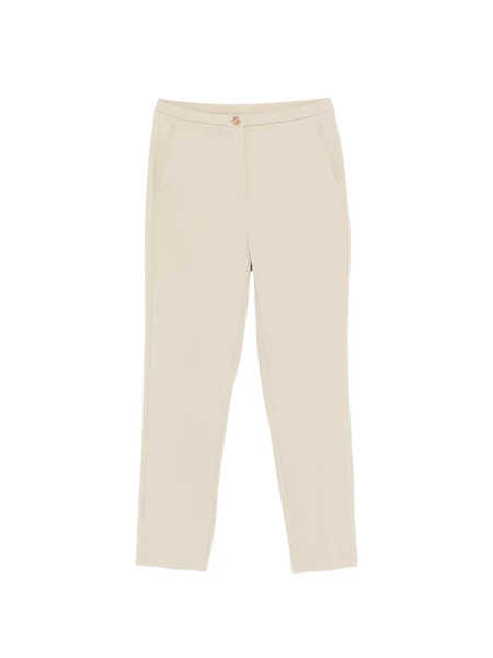  Patrizia Pepe Button Cigarette Trousers - Neutrals 