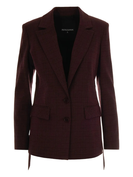  Patrizia Pepe Checked-pattern Blazer - Red 