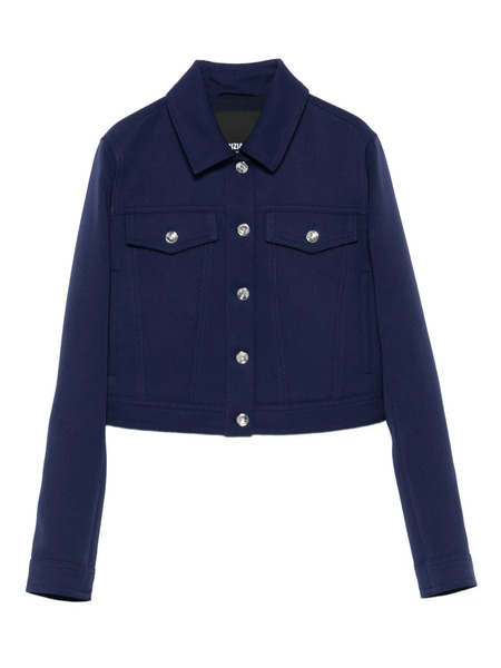  Patrizia Pepe Denim-effect Button Jacket - Blue 