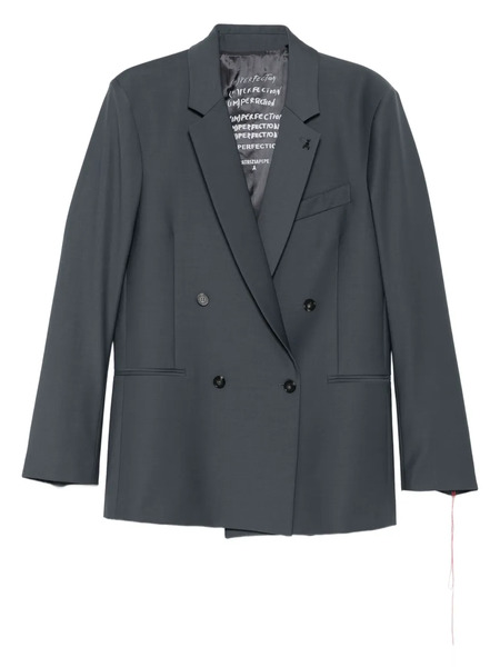  Patrizia Pepe Double-breasted Blazer - S754 Mid Grey 