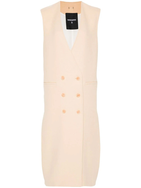  Patrizia Pepe Double-breasted Sleeveless Coat - Neutrals 