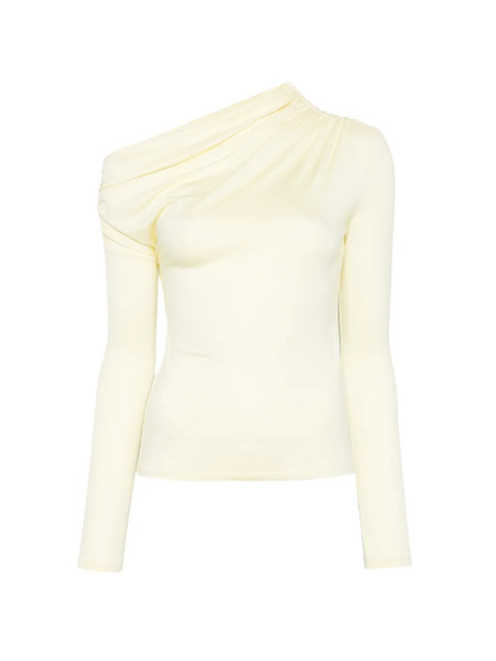  Patrizia Pepe Draped Asymmetric Top - Neutrals 