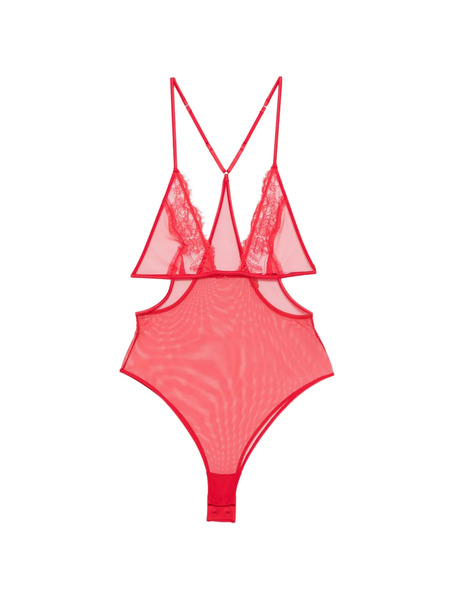  Patrizia Pepe Lace Bodysuit - Red 