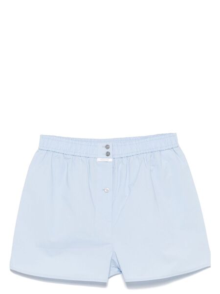  Patrizia Pepe Logo-patch Shorts - Blue 