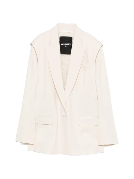  Patrizia Pepe Oversized Lace-back Blazer - Neutrals 