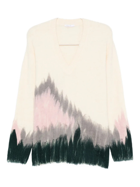  Patrizia Pepe Patterned V-neck Sweater - Neutrals 