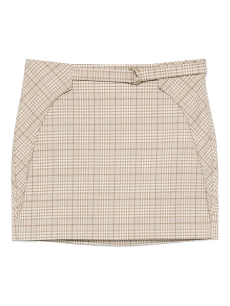  Patrizia Pepe Plaid-pattern Mini Skirt - Neutrals 