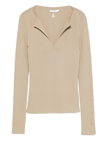  Patrizia Pepe Ribbed Sweater - Neutrals 